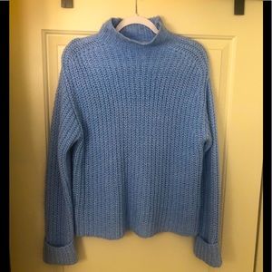 NWOT Mock Neck Baby Blue Sweater
